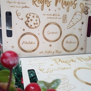 Bandeja Reyes magos y Papa Noel - Imagen 2