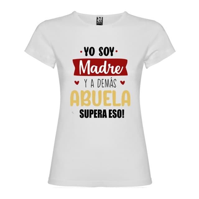 Camiseta Mamá y Abuela personalizada (1 estampado) - Imagen 1